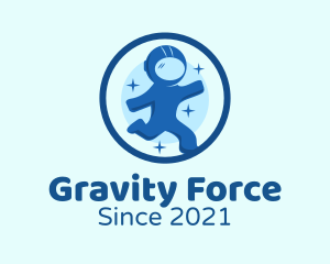 Gravity - Round Space Astronaut logo design