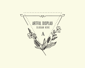 Triangle Flower Garden logo design