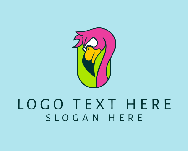 Conservation - Wild Flamingo Bird logo design