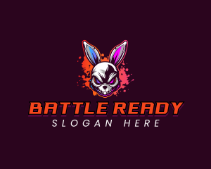 Gaming Rabbit Skull logo design