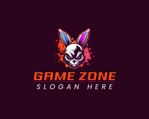 Gaming Rabbit Skull logo design