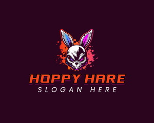 Gaming Rabbit Skull logo design