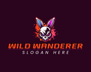 Gaming Rabbit Skull logo design