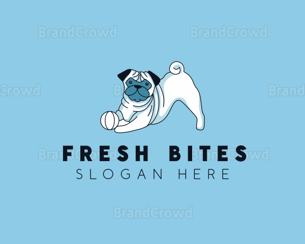 Pug Dog Veterinary Logo