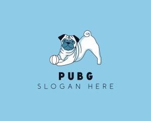 Pug Dog Veterinary Logo