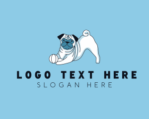 Vet - Pug Dog Veterinary logo design