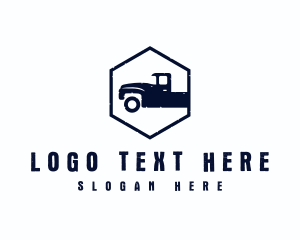 Vintage - Farm Truck Transport logo design