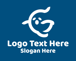 Spooky - White Spooky Ghost logo design