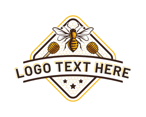 Fly - Honeycomb Bee Farm logo design