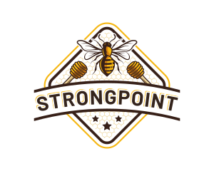 Wasp - Honeycomb Bee Farm logo design