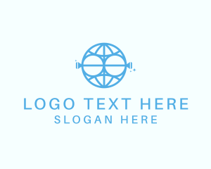 World - Blue Global Jewelry logo design