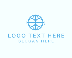 Glitter - Blue Global Jewelry logo design