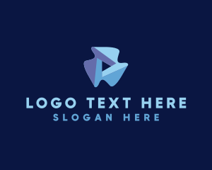 Youtube Vlogger - Blue Liquid Media Player logo design