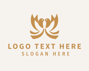 Ngo - Gold Dove Couple logo design