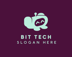 Cartoon Tech Bot  logo design