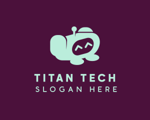 Cartoon Tech Bot  logo design