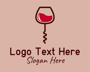 Wine Glass Corkscrew  Logo