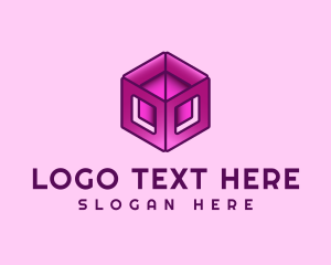 Box - Gradient Cube Box logo design