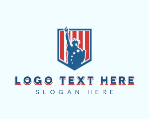 Liberty Statue - Liberty Statue Shield logo design