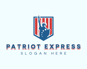 Nationalist - Liberty Statue Shield logo design