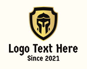 Protection - Gladiator Helmet Shield logo design