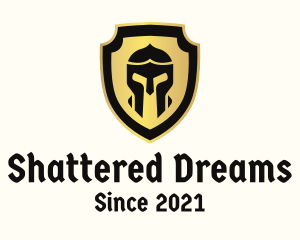 Character - Gladiator Helmet Shield logo design