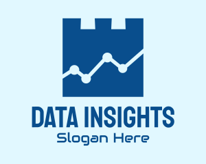 Blue Turret Statistics logo design