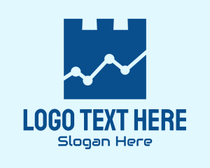 Dna Strand - Blue Turret Statistics logo design