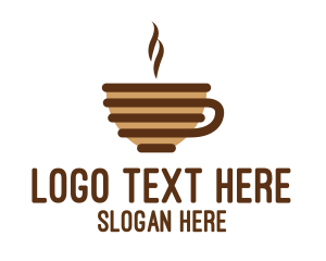 Brown Stroke Coffee Logo