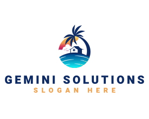 Beach Resort Property logo design