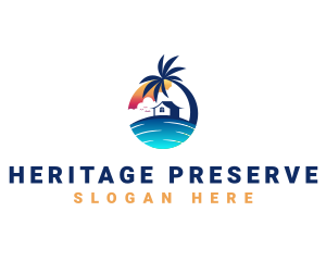 Beach Resort Property logo design