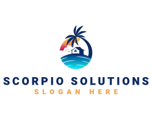 Beach Resort Property logo design