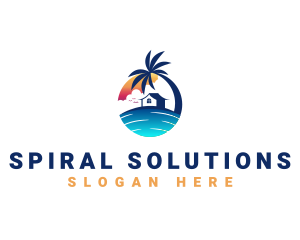 Beach Resort Property logo design