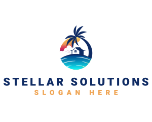 Beach Resort Property logo design