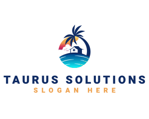 Beach Resort Property logo design