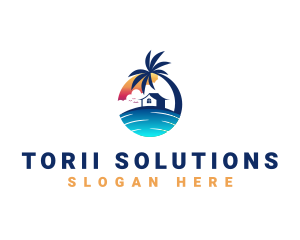 Beach Resort Property logo design