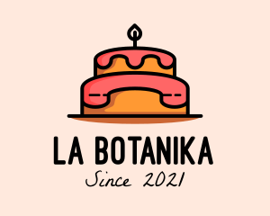 Bake - Birthday Cake Telephone logo design
