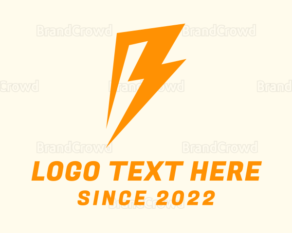 Lightning Strike Letter B Logo