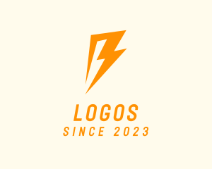 Volt - Lightning Strike Letter B logo design
