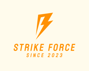 Strike - Lightning Strike Letter B logo design