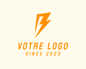 Charging - Lightning Strike Letter B logo design
