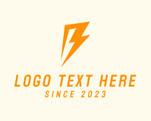 Charger - Lightning Strike Letter B logo design