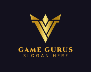 Luxury Gold Letter V Logo