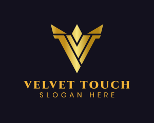 Luxury Gold Letter V logo design