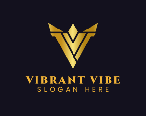 Luxury Gold Letter V logo design