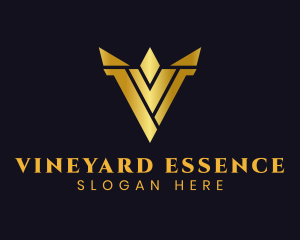 Luxury Gold Letter V logo design