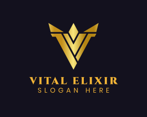 Luxury Gold Letter V logo design