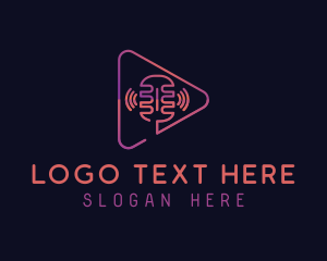 Music - Podcast Media Microphone logo design