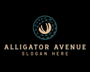 Alligator - Reptile Wildlife Eye logo design