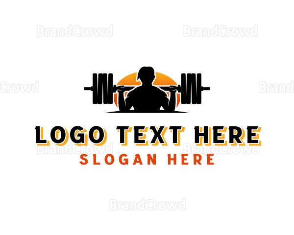 Weightlifting Barbell Training Logo